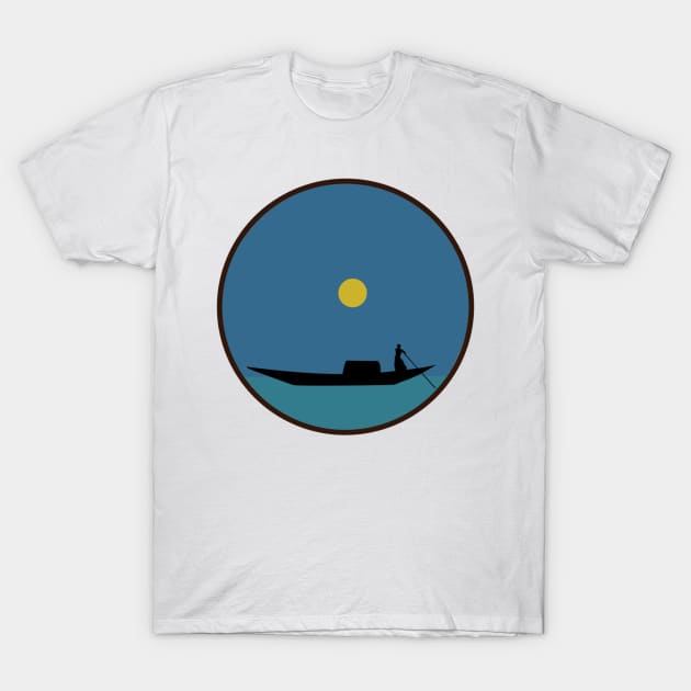 Boat on the sea T-Shirt by SUNWANG